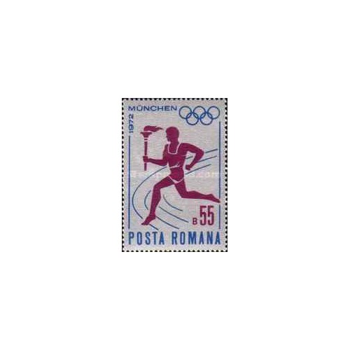 1 عدد تمبر بازی های المپیک - مونیخ، آلمان -  رومانی 1972