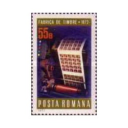 1 عدد تمبر صدمین سالگرد دفتر چاپ تمبر رومانیایی -  رومانی 1972