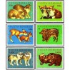 6 عدد تمبر نوزاد حیوانات -  رومانی 1972