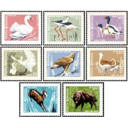 8 عدد تمبر حیوانات محافظت شده -  رومانی 1968