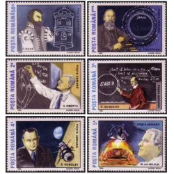 6 عدد تمبر بیستمین سالگرد اولین فرود انسان بر ماه -  رومانی 1989
