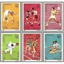 6 عدد تمبر بازی های المپیک - سئول، کره جنوبی-  رومانی 1988