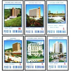 6 عدد تمبر استراحتگاه های رومانیایی -  رومانی 1986