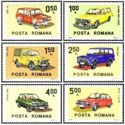 6 عدد تمبر  ماشین های رومانیایی -  رومانی 1983