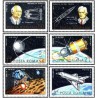 6 عدد تمبر پست هوایی - بیست و پنجمین سالگرد اکتشاف فضا -  رومانی 1983
