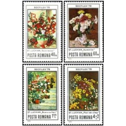 4 عدد تمبر گل - نمایشگاه بین المللی تمبر "سوفیلکس 1979" - بخارست -  رومانی 1979