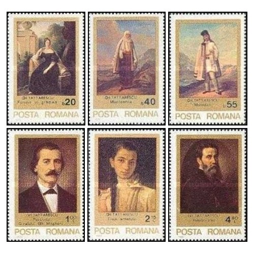 6 عدد تمبر نقاشی های گئورگه تاتارسکو -  رومانی 1979