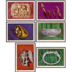 6 عدد تمبر باستانشناسی -  رومانی 1978
