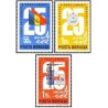 3 عدد تمبر بیست و پنجمین سالگرد جمهوری خلق- رومانی 1972