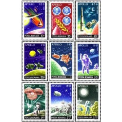 9 عدد تمبر  برنامه آپولو - رومانی 1972 قیمت 7.4 دلار