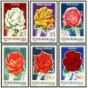 6 عدد تمبر گلهای رز- رومانی 1970