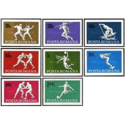 8 عدد تمبر ورزشی - رومانی 1969