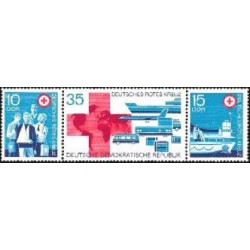 3 عدد  تمبر صلیب سرخ - B - جمهوری دموکراتیک آلمان 1972