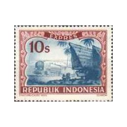 1 عدد تمبر سری پستی - اکسپرس - 10 سن - جمهوری اندونزی 1948