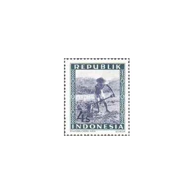 1 عدد تمبر سری پستی - 4 سن - جمهوری اندونزی 1948