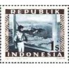 1 عدد تمبر سری پستی - 1 سن - جمهوری اندونزی 1948 با شارنیه