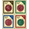 4 عدد  تمبر مهرهای تاریخی - جمهوری دموکراتیک آلمان 1988