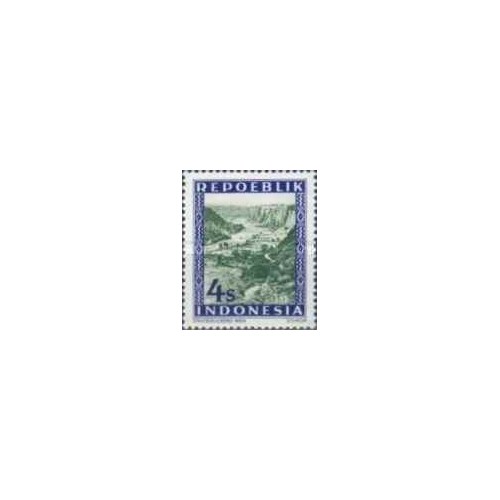 1 عدد تمبر سری پستی -4 سن - جمهوری اندونزی 1947