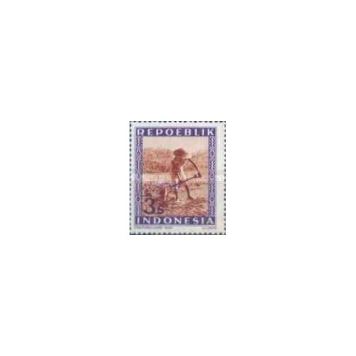 1 عدد تمبر سری پستی -3 سن - جمهوری اندونزی 1947 1 عدد تمبر سری پستی -3 سن - جمهوری اندونزی 1947