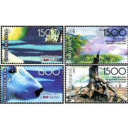 4 عدد تمبر مراقبت از محیط زیست- اندونزی 2007