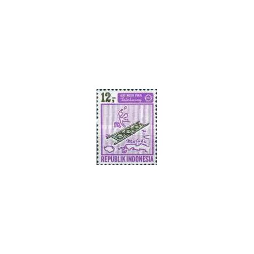 1 عدد تمبر سری پستی - آلات موسیقی - 12 روپیه - اندونزی 1967 1 عدد تمبر سری پستی - آلات موسیقی - 12 روپیه - اندونزی 1967