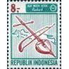 1 عدد تمبر سری پستی - آلات موسیقی - 8 روپیه - اندونزی 1967