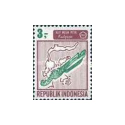 1 عدد تمبر سری پستی - آلات موسیقی - 2.5 روپیه - اندونزی 1967