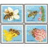 4 عدد  تمبر زنبورهای عسل - جمهوری دموکراتیک آلمان 1990