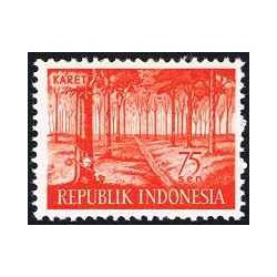 1 عدد  تمبر سری پستی - محصولات کشاورزی - 75Sen - اندونزی 1960 چسب تا حدی قهوه ای