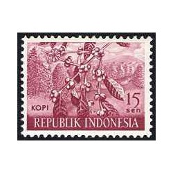 1 عدد  تمبر سری پستی - محصولات کشاورزی - 15Sen - اندونزی 1960