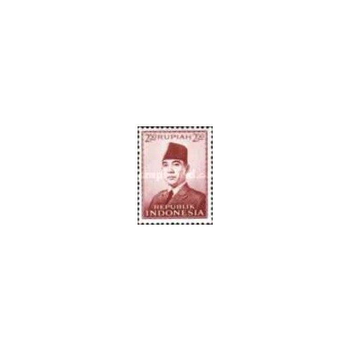 1 عدد تمبر سری پستی - رئیس جمهور سوکارنو - 2.5R - اندونزی 1953 چسب تا حدودی قهوه ای 1 عدد تمبر سری پستی - رئیس جمهور سوکارنو - 2.5R - اندونزی 1953 چسب تا حدودی قهوه ای
