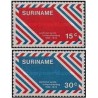 2 عدد  تمبر پنجاهمین سالگرد اولین پست هوایی در سورینام - سورینام 1972