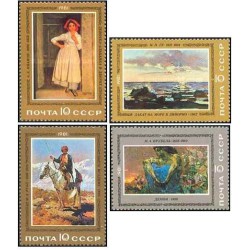 4 عدد  تمبر نقاشی های روسی - شوروی 1981