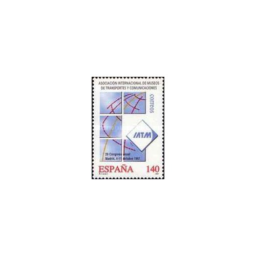 1 عدد تمبر کنگره بین المللی موزه های حمل و نقل و ارتباطات، مادرید - اسپانیا 1997 1 عدد تمبر کنگره بین المللی موزه های حمل و نقل و ارتباطات، مادرید - اسپانیا 1997