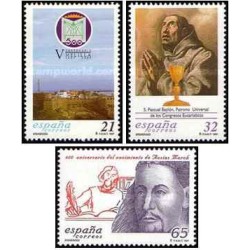 3 عدد  تمبر  سالگردها - اسپانیا 1997