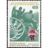 1 عدد  تمبر مسابقات بسکتبال قهرمانی اروپا، بارسلونا - اسپانیا 1997