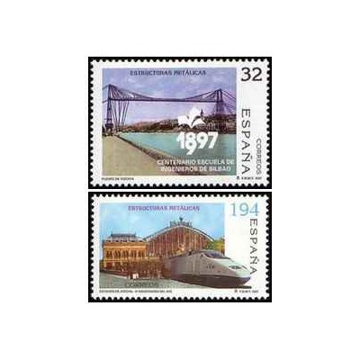 2 عدد  تمبر  سالگردها - اسپانیا 1997