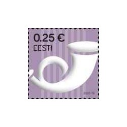 1 عدد  تمبر سری پستی - شیپور پست  - چاپ "2020" - 0.25 یورو - استونی 2020