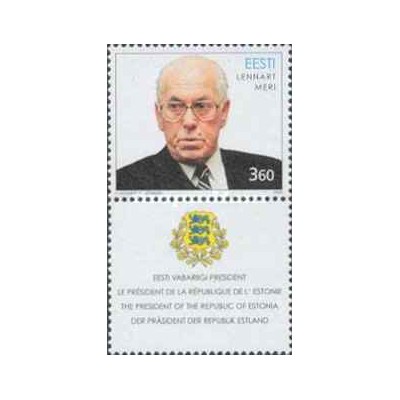 1 عدد  تمبر هفتادمین سالگرد تولد لنارت مری - رئیس جمهور استونی - استونی 1999