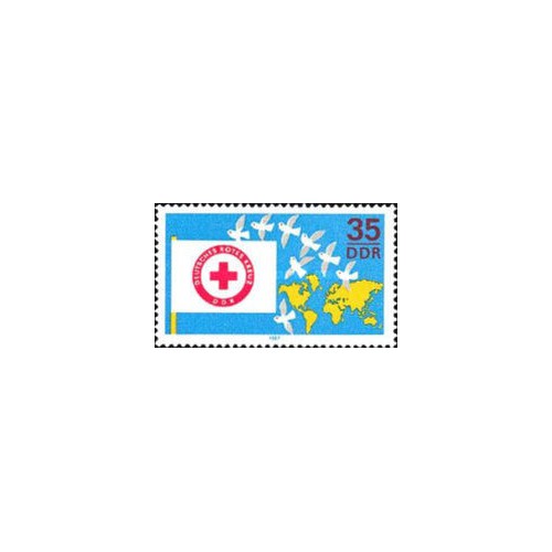 1 عدد  تمبر صلیب سرخ - جمهوری دموکراتیک آلمان 1987