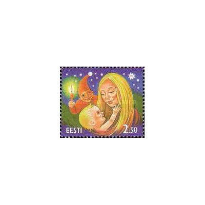 1 عدد  تمبر کریستمس - استونی 1996