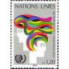 1 عدد تمبر سال جهانی جوانان - ژنو سازمان ملل 1984 ارزش روی تمبر 1.3 دلار