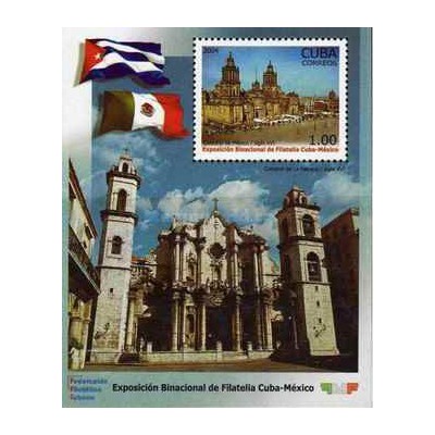 مینی شیت نمایشگاه فیلاتلیک دو ملیتی، کوبا-مکزیک - کوبا 2004