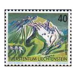 1 عدد تمبر سری پستی -کوهها - 40Rp - لیختنشتاین 1991