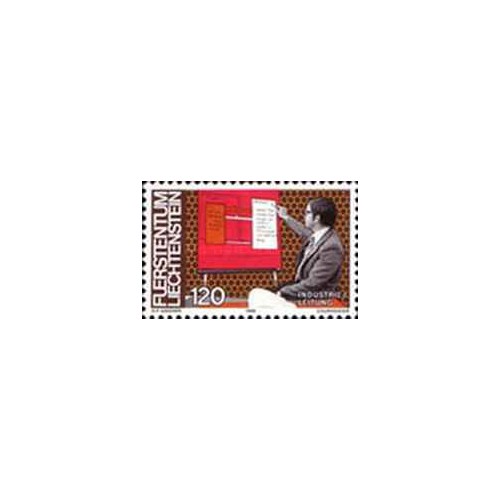 1 عدد تمبر سری پستی - مردم و کار - 1.2Fr - لیختنشتاین 1984
