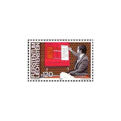 1 عدد تمبر سری پستی - مردم و کار - 1.2Fr - لیختنشتاین 1984