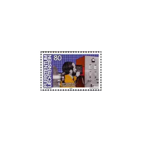 1 عدد تمبر سری پستی - مردم و کار - 80Rp - لیختنشتاین 1984