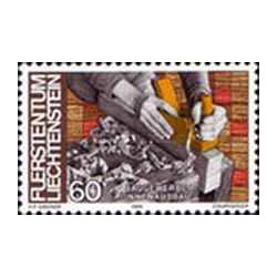 1 عدد تمبر سری پستی - مردم و کار - 60Rp - لیختنشتاین 1984