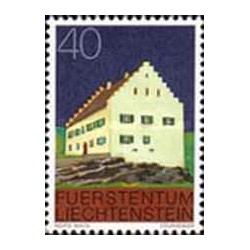 1 عدد تمبر سری پستی - ساختمانها - 40- لیختنشتاین 1978