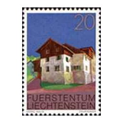 1 عدد تمبر سری پستی - ساختمانها - 20- لیختنشتاین 1978
